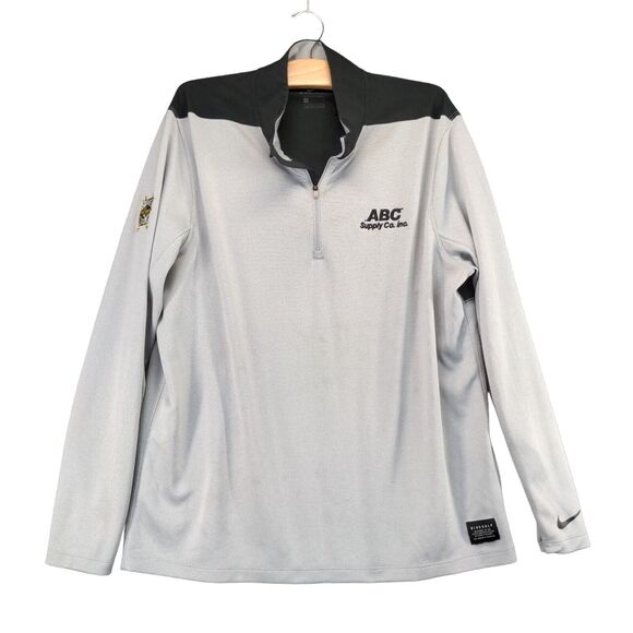 Nike Dri-Fit Brickyard Crossing 1/4 Zip Pullover Embroidered Logo Gray Size L - Picture 1 of 14